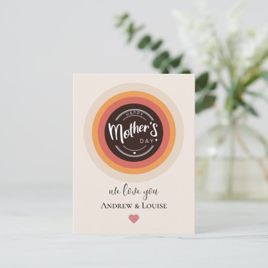 Happy moederdag Briefkaart (Staand voorkant)