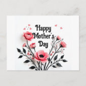 Happy Moederdag Briefkaart (Voorkant)