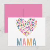 Happy Moederdag Briefkaart (Voorkant / Achterkant)