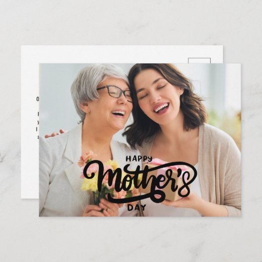 Happy Moederdag Briefkaart (Voorkant / Achterkant)