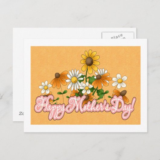 Happy Moederdag Briefkaart (Voorkant / Achterkant)