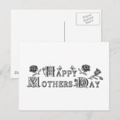 Happy Moederdag Briefkaart (Voorkant / Achterkant)