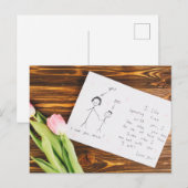 Happy Moederdag Briefkaart (Voorkant / Achterkant)