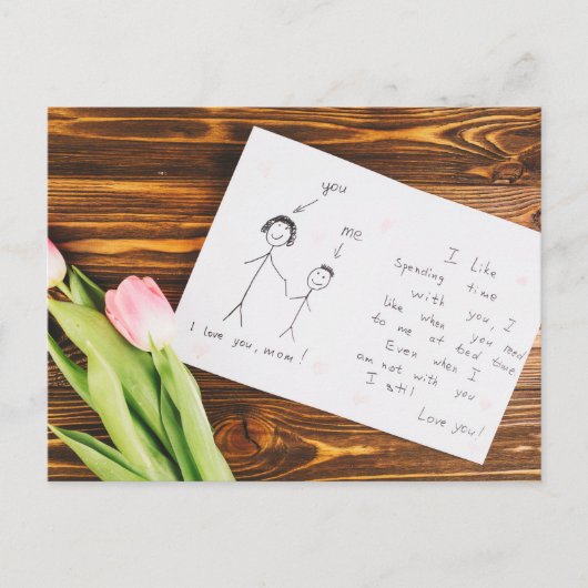 Happy Moederdag Briefkaart (Voorkant)