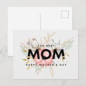 Happy moederdag briefkaart (Voorkant / Achterkant)