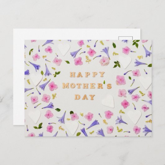 Happy Moederdag Briefkaart (Voorkant / Achterkant)