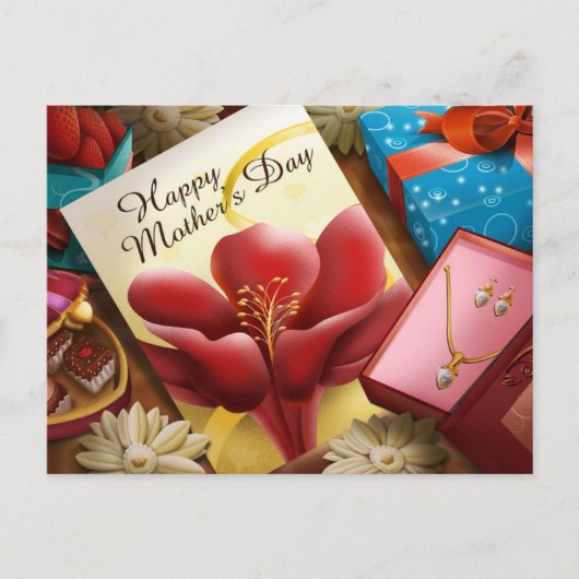 Happy Moederdag Briefkaart (Voorkant)