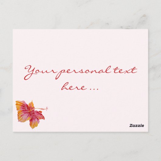 Happy Moederdag | Briefkaart Floral Hawaii (Achterkant)