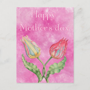 Happy Moederdag Bright Red en Yellow Tulips Briefkaart