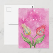 Happy Moederdag Bright Red en Yellow Tulips Briefkaart (Voorkant / Achterkant)