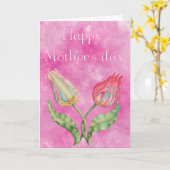 Happy Moederdag Bright Red en Yellow Tulips Kaart (Gele Bloem)