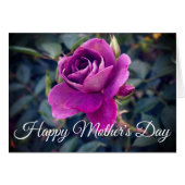 Happy Moederdag Burgundy Iceberg Roos #2 Kaart (Voorkant Horizontaal)