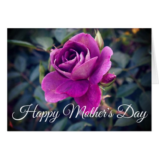 Happy Moederdag Burgundy Iceberg Roos #2 Kaart (Voorkant Horizontaal)