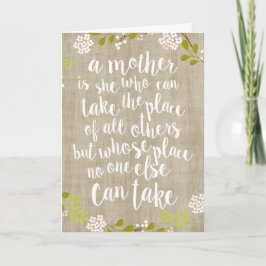 Happy Moederdag Burlap Garden Floral Card Kaart