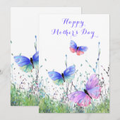 Happy Moederdag - Butterflies Flying Spring Joy (Voorkant / Achterkant)