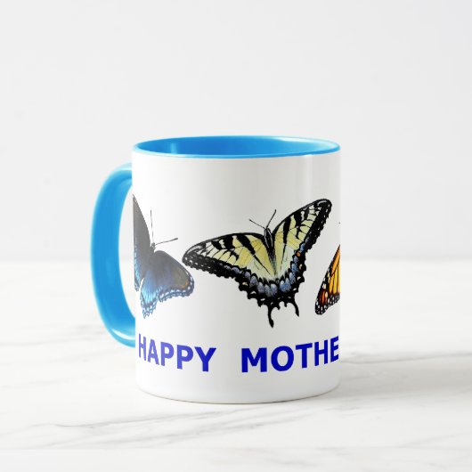 Happy Moederdag Butterfly Gift Mok (Voorkant links)