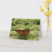 Happy Moederdag Butterfly Kaart (Gele Bloem)