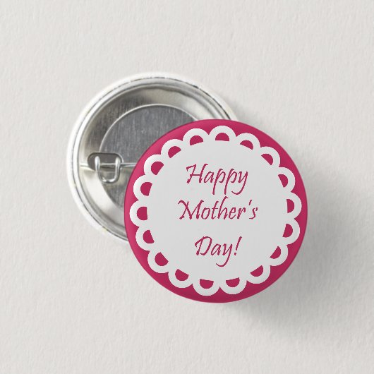 Happy Moederdag Button (Voorkant /achterkant)