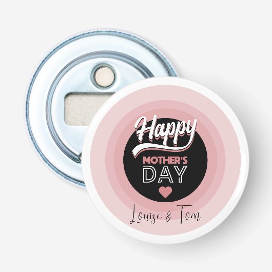 Happy moederdag button flesopener (Voorkant)