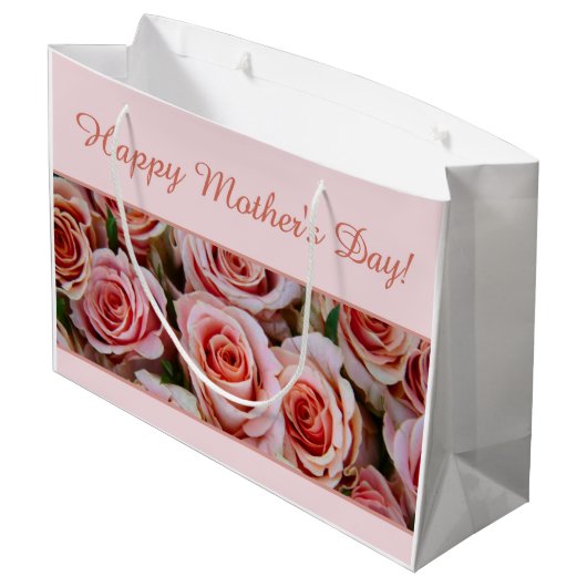 Happy Moederdag cadetas Large Cadeautasje (Achterkant Gekanteld)