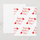 Happy Moederdag Card (Voorkant / Achterkant)