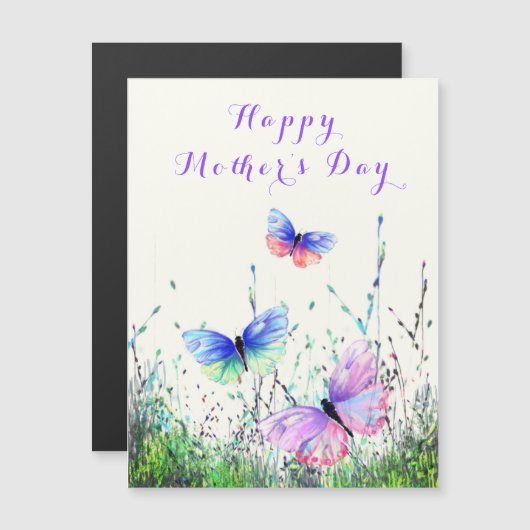 Happy Moederdag Card Butterflies Spring Joy (Voorkant / Achterkant)