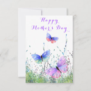 Happy Moederdag Card Butterflies vliegende lente