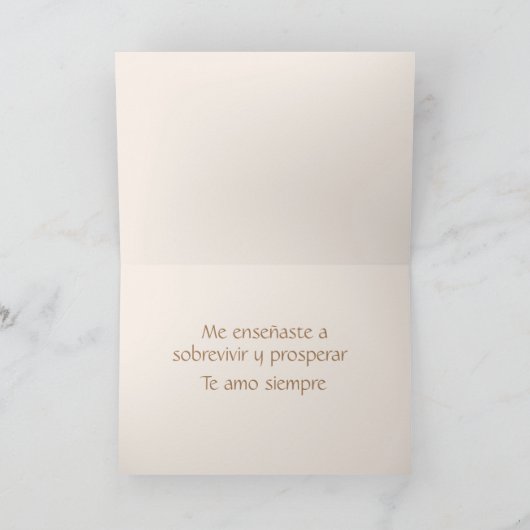 Happy Moederdag Card in het Spaans Kaart (Binnen)