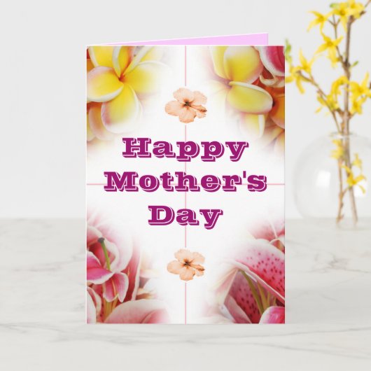 Happy Moederdag Card Kaart (Gele Bloem)