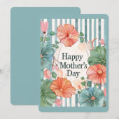 Happy Moederdag Card Kaart (Voorkant / Achterkant)