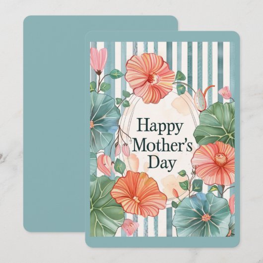 Happy Moederdag Card Kaart (Voorkant / Achterkant)