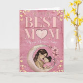 Happy Moederdag Card Kaart (Gele Bloem)