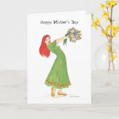 Happy Moederdag Card Kaart (Gele Bloem)