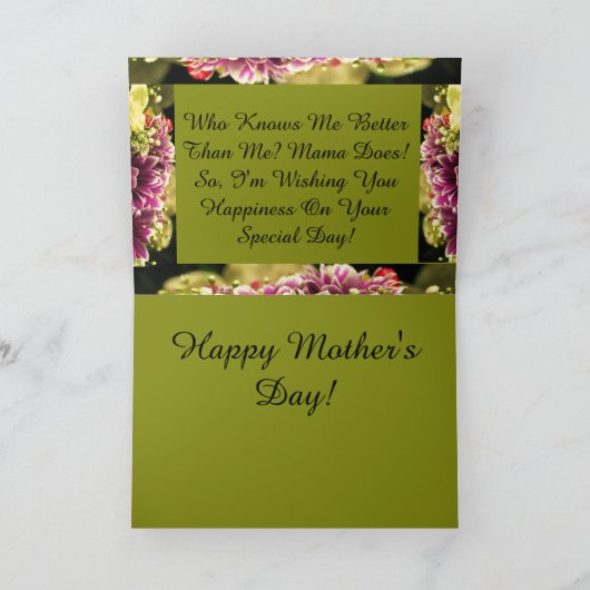 Happy Moederdag Card Kaart (Binnen)