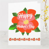 Happy Moederdag Card Kaart (Gele Bloem)