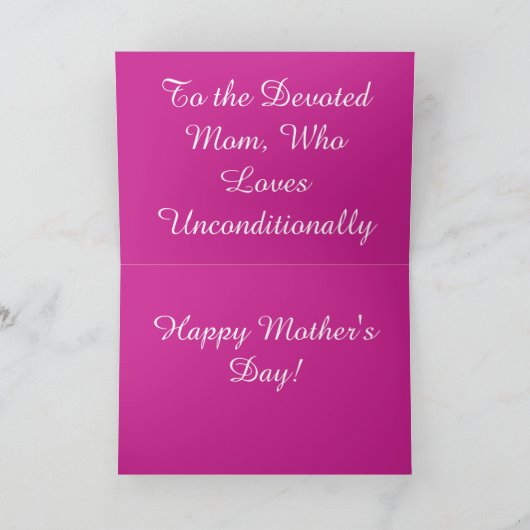 Happy Moederdag Card Kaart (Binnen)