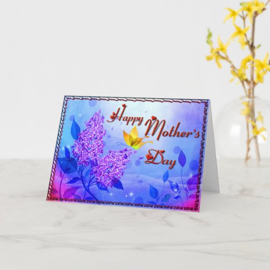 Happy Moederdag Card Kaart (Gele Bloem)