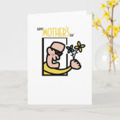 Happy Moederdag Card Kaart (Gele Bloem)