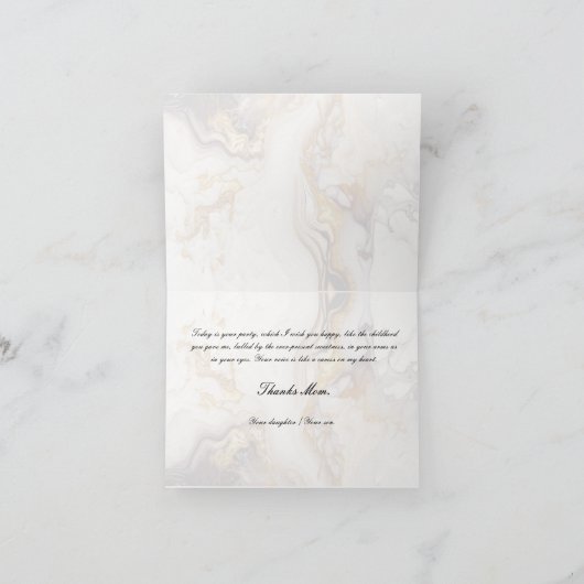 Happy moederdag card - Roze bloem Bedankkaart (Binnen)