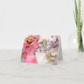 Happy moederdag card - Roze bloem Bedankkaart (Voorkant)