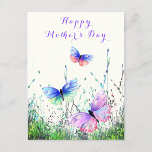 Happy Moederdag Card Spring Butterflies Briefkaart