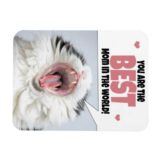 Happy Moederdag Cat Shouting Humor Magneet (Horizontaal)