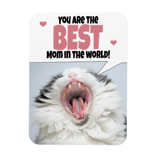 Happy Moederdag Cat Shouting Humor Magneet (Verticaal)