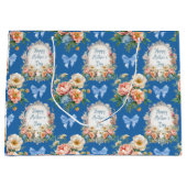 Happy Moederdag Cerulean Blauw Groot Cadeauzakje (Voorkant)