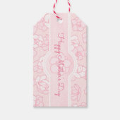Happy Moederdag Cherry Blossom op roze Cadeaulabel (Voorkant)