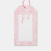 Happy Moederdag Cherry Blossom op roze Cadeaulabel (Achterkant)