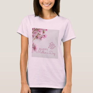 Happy Moederdag Cherry Blossoms Hearts T-shirt