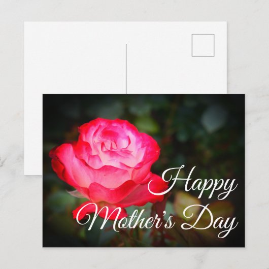 Happy Moederdag Cherry Parfait Roos #3 Briefkaart (Voorkant / Achterkant)