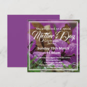 HAPPY MOEDERDAG Church Service Event Floral Kaart (Voorkant / Achterkant)