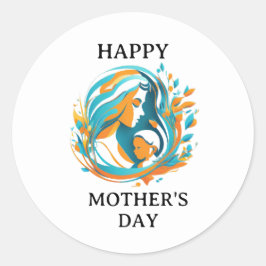 Happy Moederdag Classic Round Sticker